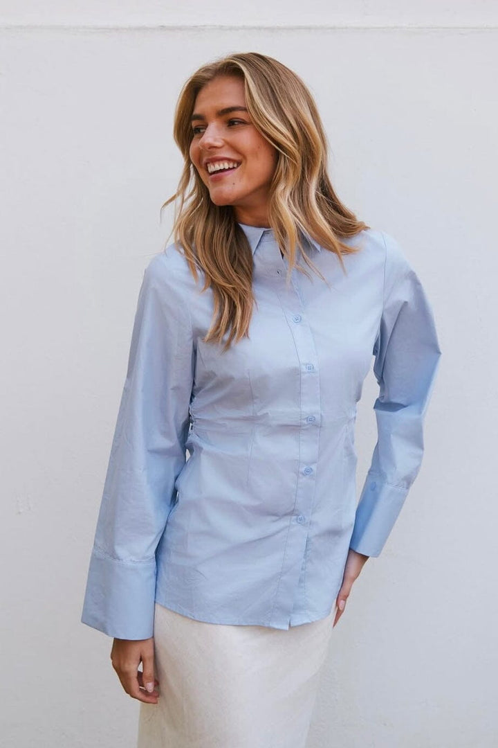 Neo Noir - Caroli Poplin Shirt 165894 - 145 - Light Blue Skjorter 
