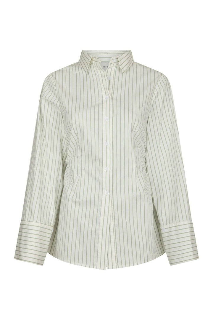 Neo Noir - Caroli Stripe Shirt 166107 - 723 - Dusty Green