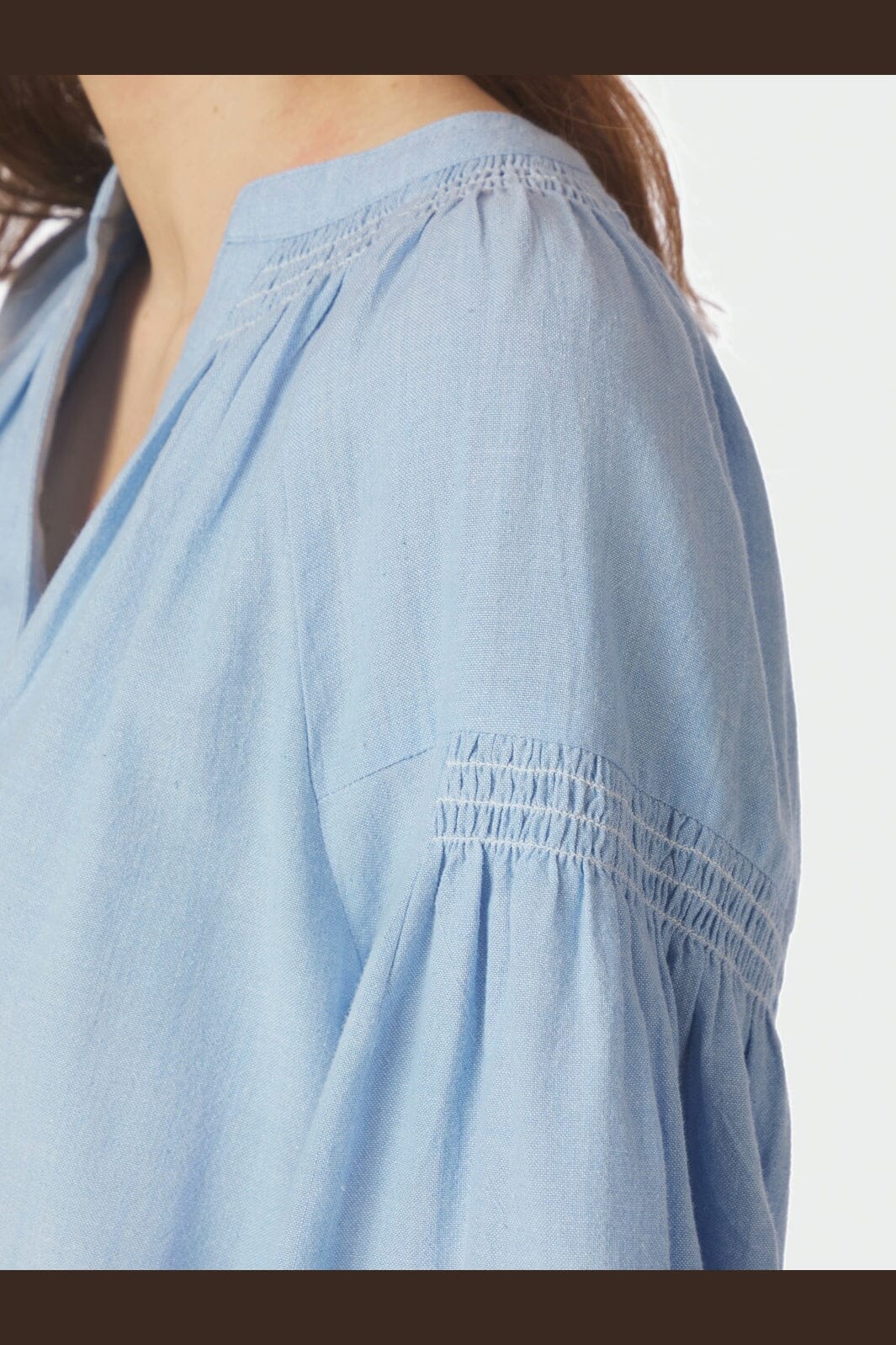 Neo Noir - Celise Chambray Blouse 168738 - 145 - Light Blue