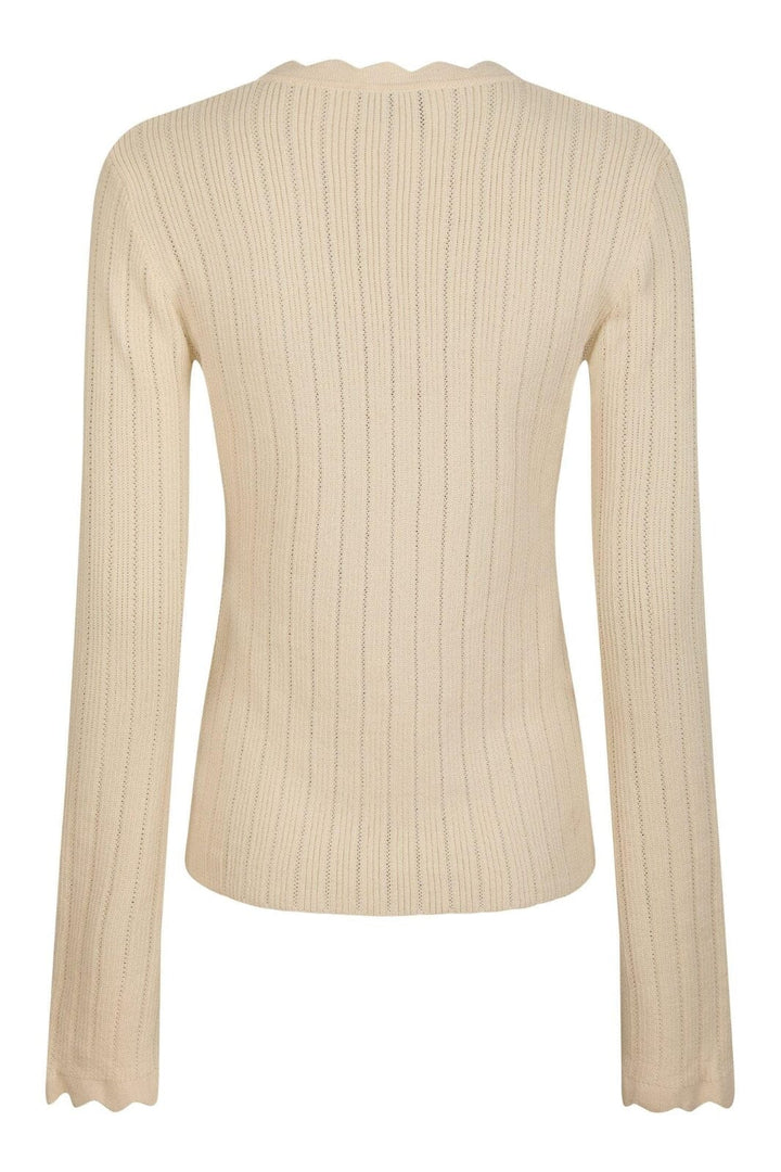 Neo Noir - Clara Stitch Knit Blouse 164484 - 213 - Sand