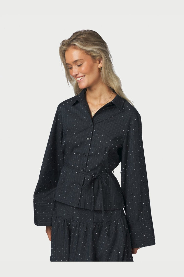 Neo Noir - Clarida Bedazz Pinstripe Shirt 171436 - 132 - Antracit