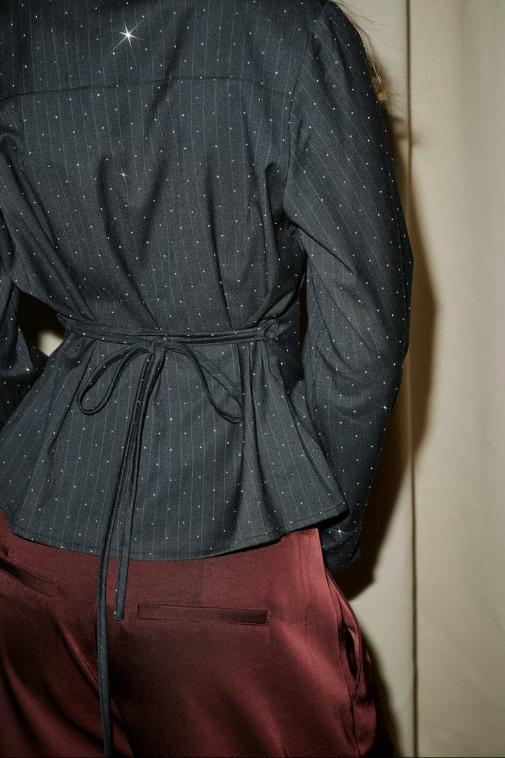Neo Noir - Clarida Bedazz Pinstripe Shirt 171436 - 132 - Antracit