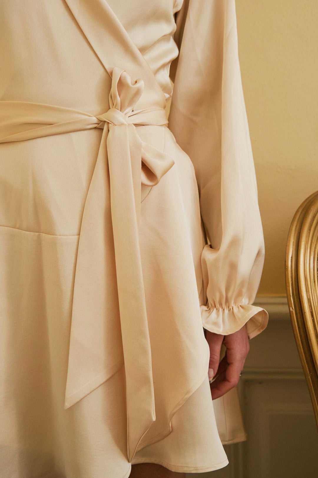 Neo Noir - Colbie Heavy Sateen Dress 166483 - 191 - Light Yellow Kjoler 