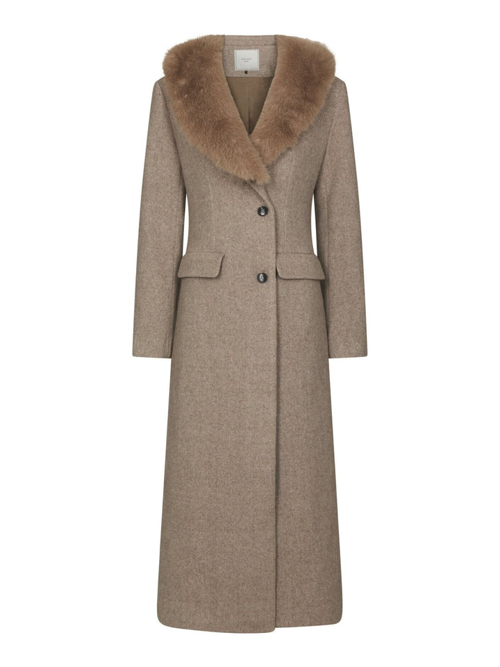 Neo Noir - Corina Herringbone Twill Coat 168545 - 976 - Beige Melange Jakker 