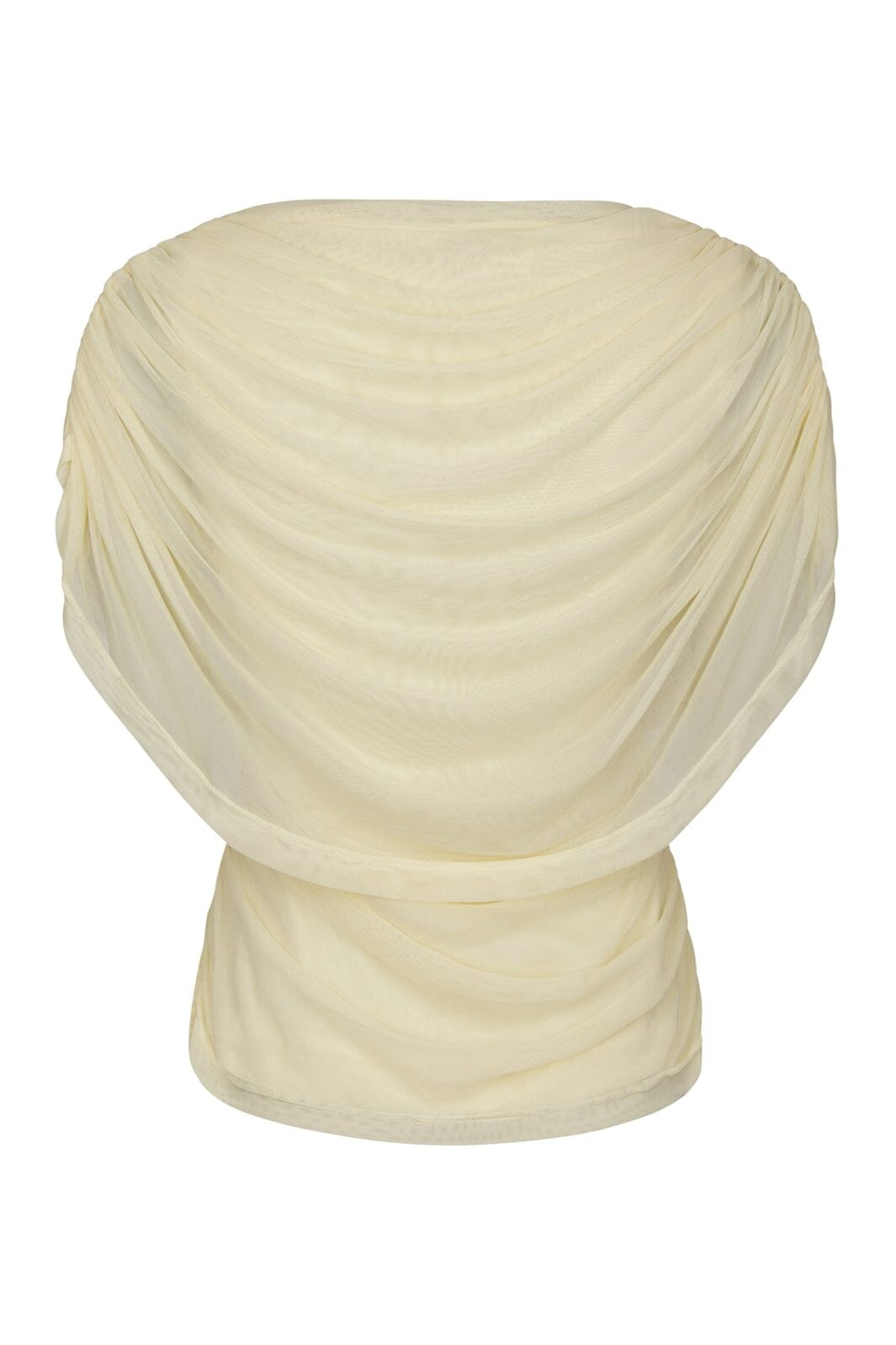 Neo Noir - Cottuna Drapy Mesh Top 167205 - 191 - Light Yellow