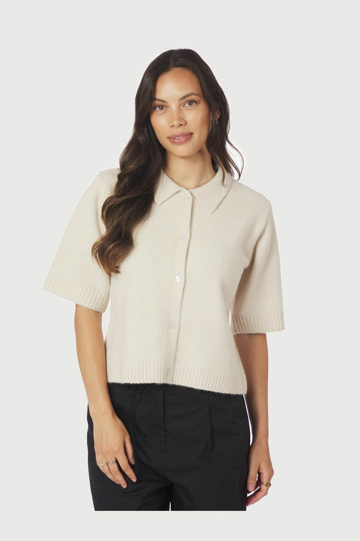 Neo Noir - Cunna Knit Blouse 166251 - 124 - Ivory