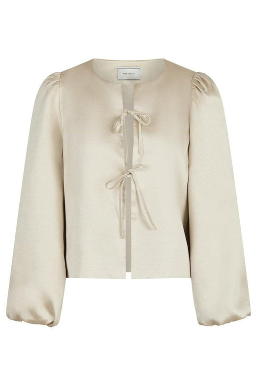 Neo Noir - Daliska Dull Satin Blouse - Sand