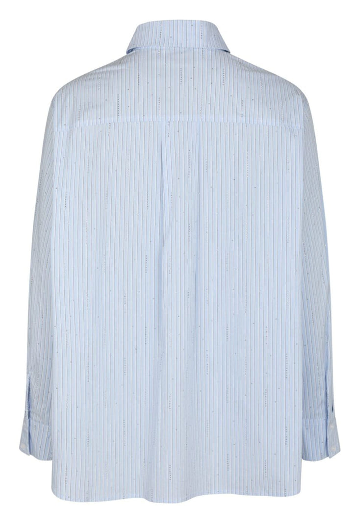 Neo Noir - Dalma Pattern Stone Shirt 166110 - 665 - Light Blue Stripe