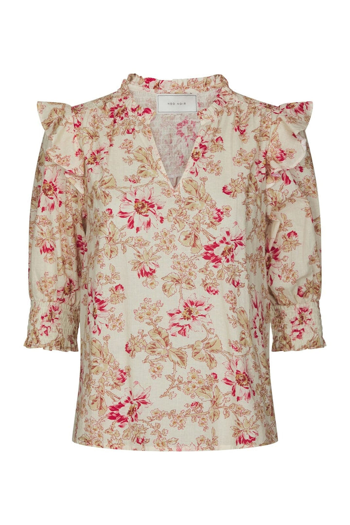 Neo Noir - Davina Flower Blouse 168297 - 165 - Rose