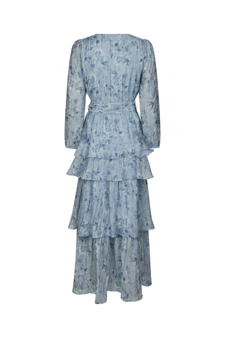 Neo Noir - Denila Crepe Print Dress 167618 - 142 - Dusty Blue