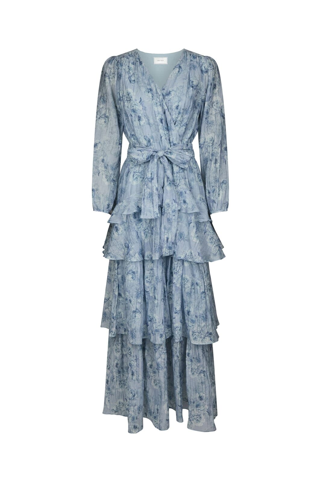 Neo Noir - Denila Crepe Print Dress 167618 - 142 - Dusty Blue