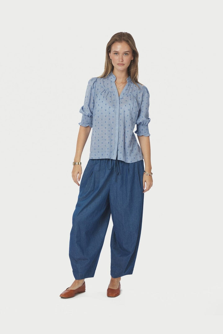 Neo Noir - Diana Dobby S Blouse 167750 - 145 - Light Blue