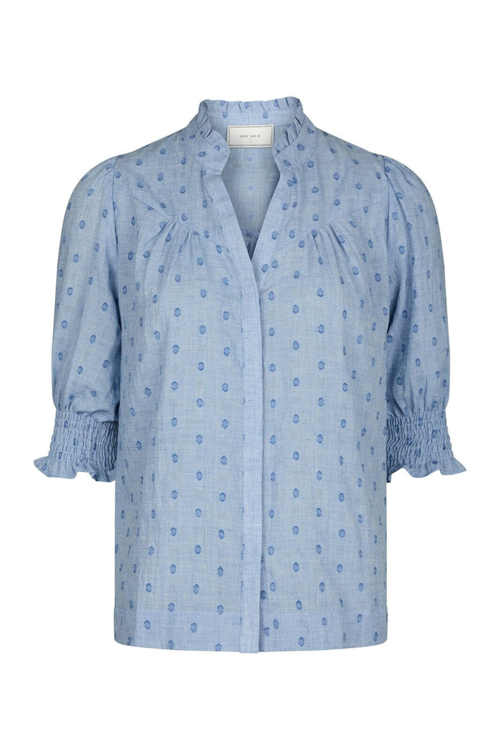 Neo Noir - Diana Dobby S Blouse 167750 - 145 - Light Blue