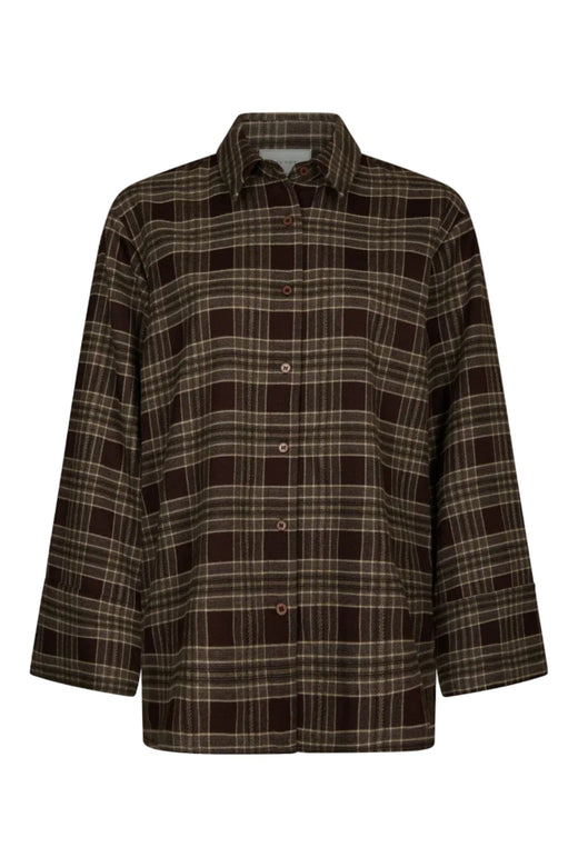 Neo Noir - Dita Flannel Check Shirt 171676 - 210 - Brown Skjorter 