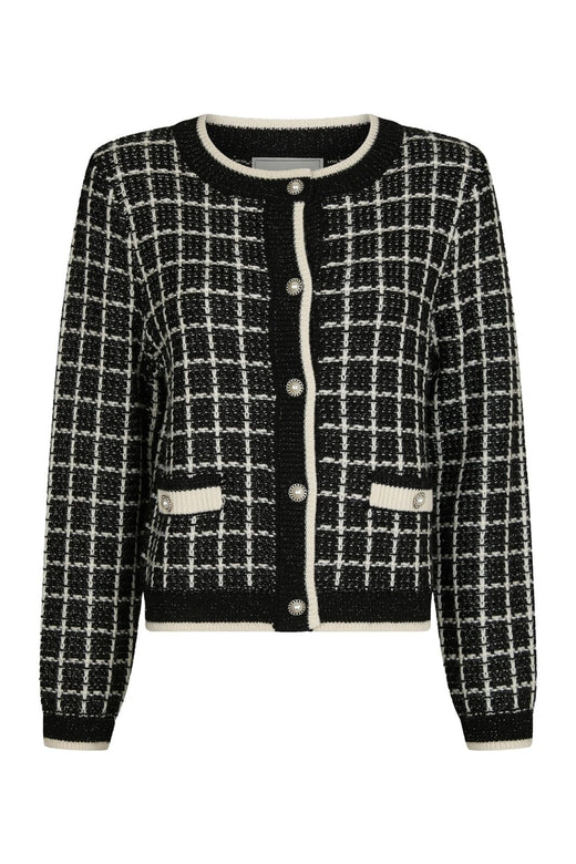 Neo Noir - Doro Stitch Knit Cardigan 164513 - 100 - Black