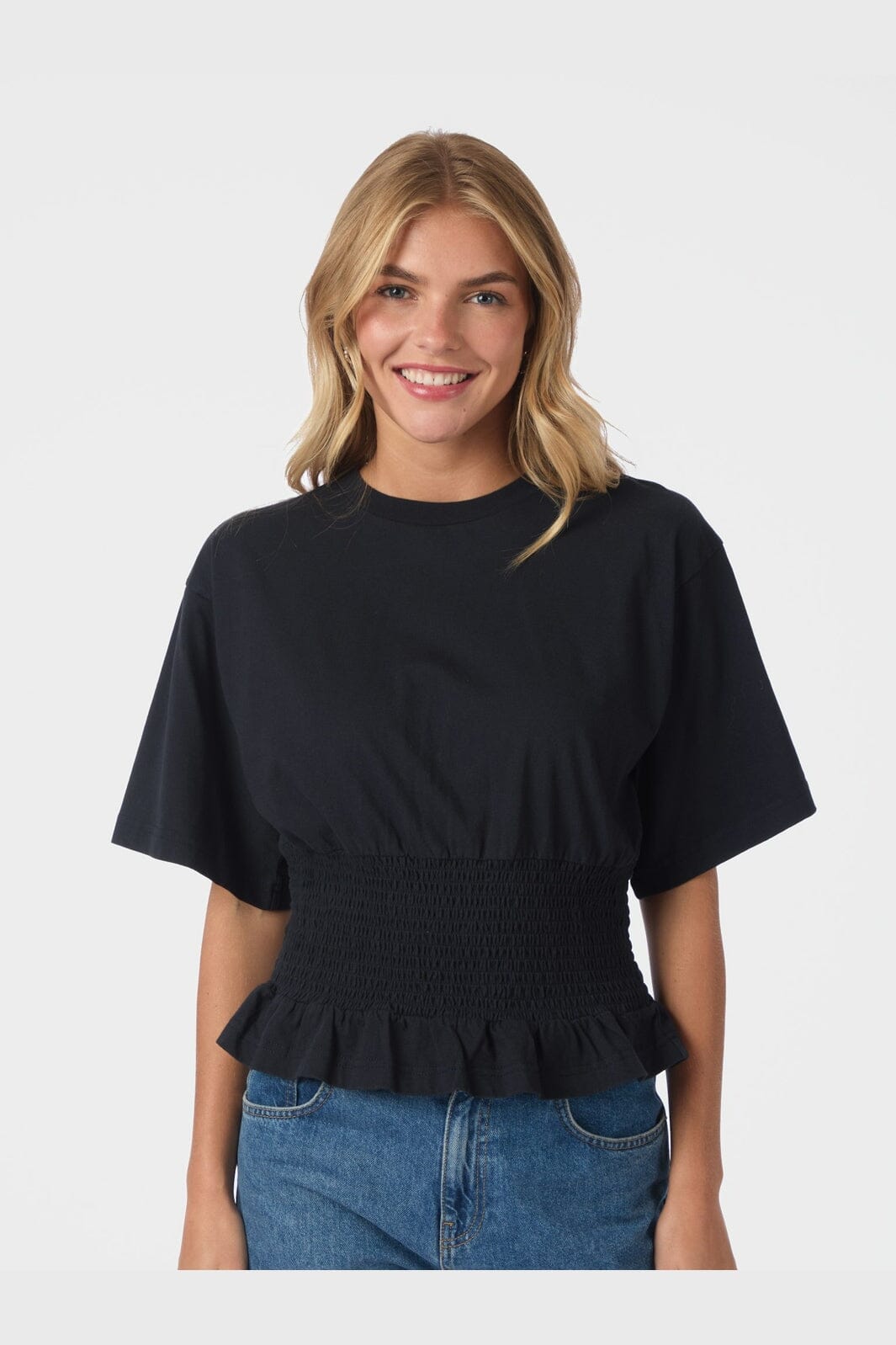 Neo Noir - Dray Boxy Smock Tee 165720 - 141 - Navy