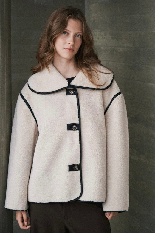 Neo Noir - Edmund Teddy Jacket 164851 - 124 - Ivory Jakker 