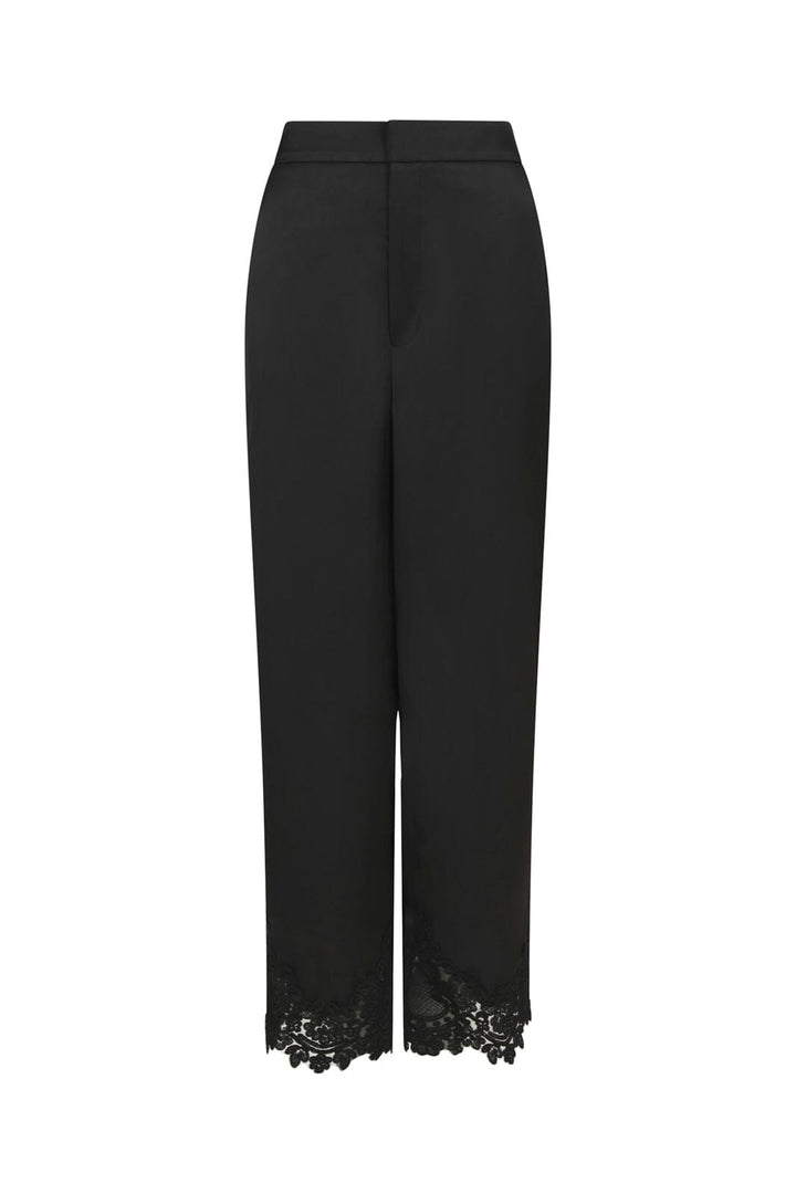 Neo Noir - Emery Heavy Sateen Lace Pants 170662 - 100 - Black