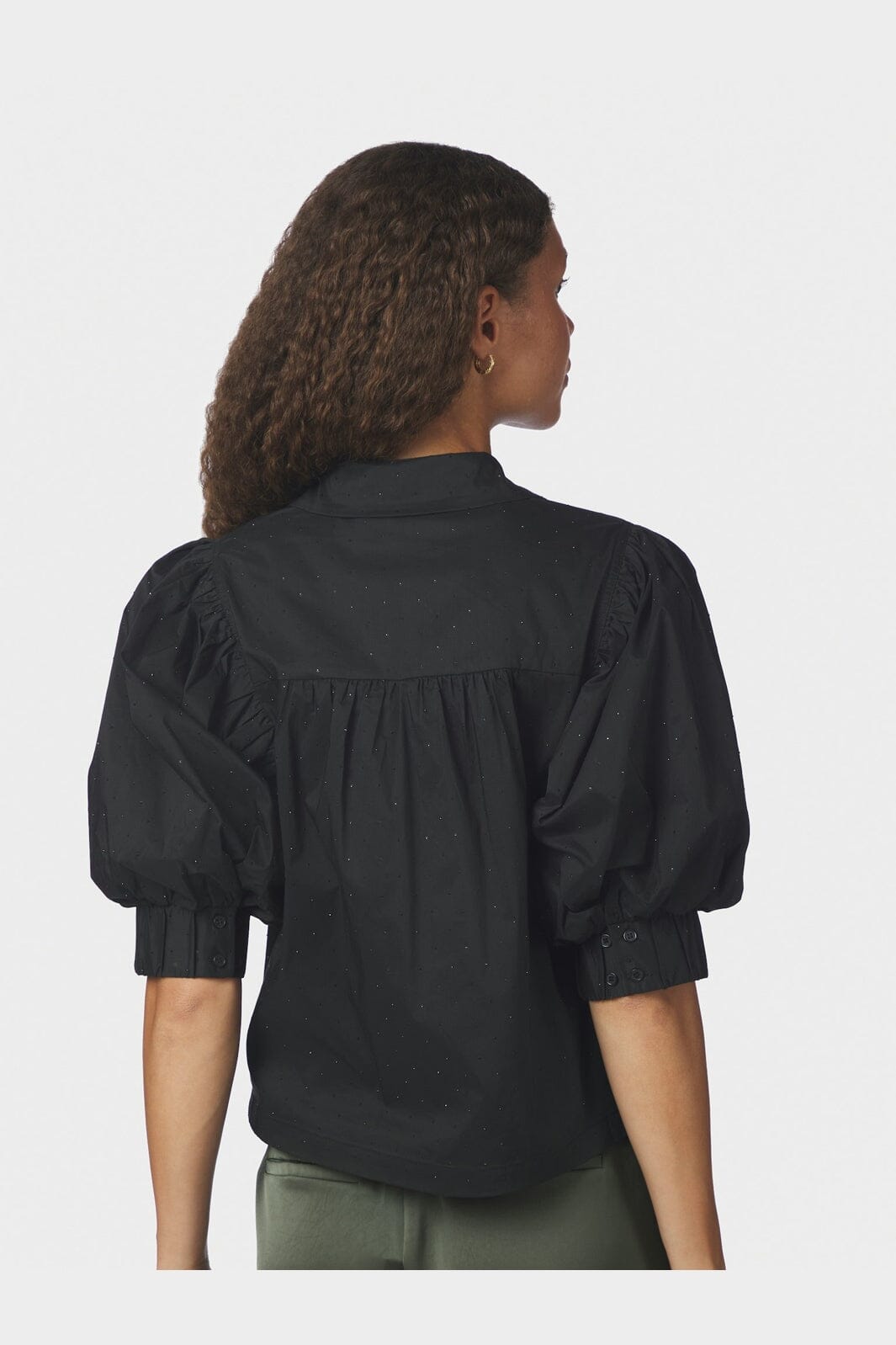 Neo Noir - Etta Poplin Bedazz Shirt 170771 - 100 - Black