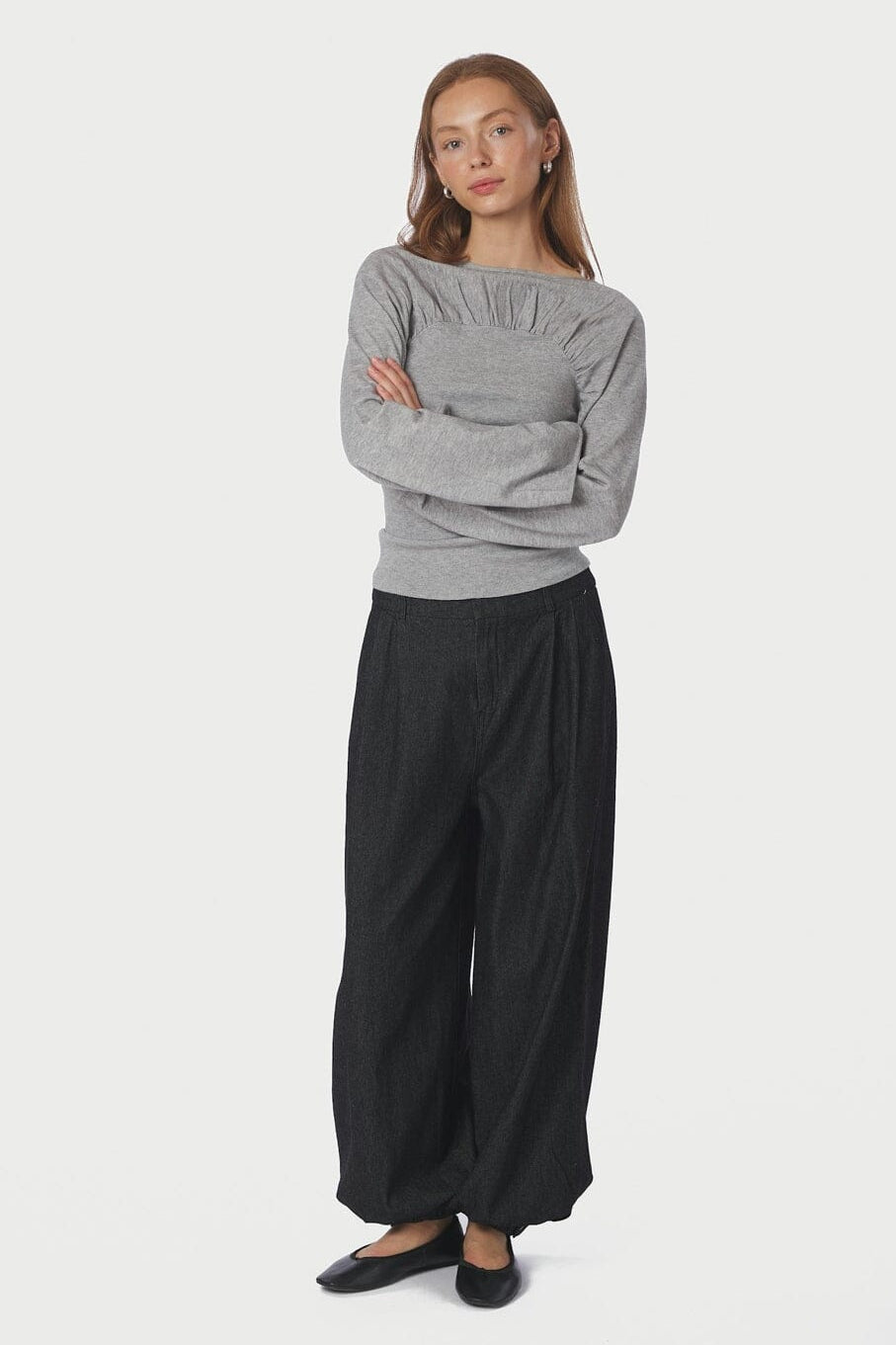 Neo Noir - Fayla Denim Balloon Pants 167399 - 100 - Black