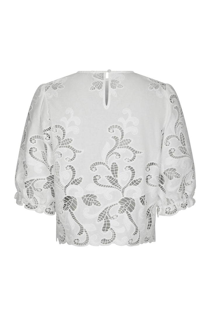 Neo Noir - Fia Embroidery Blouse 167834 - 120 - White