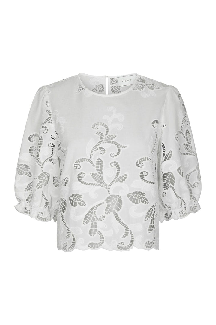 Neo Noir - Fia Embroidery Blouse 167834 - 120 - White