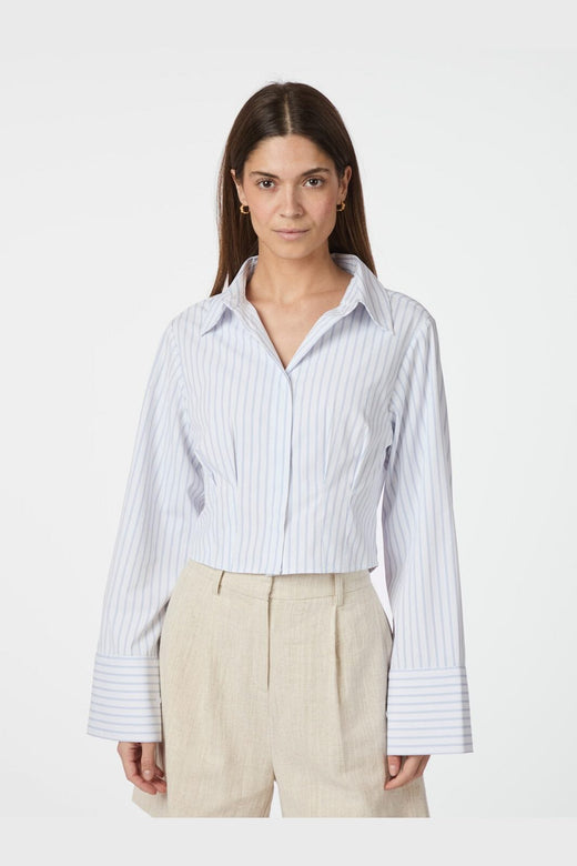 Neo Noir - Frost Slim Stripe Shirt 164945 - 120 - White
