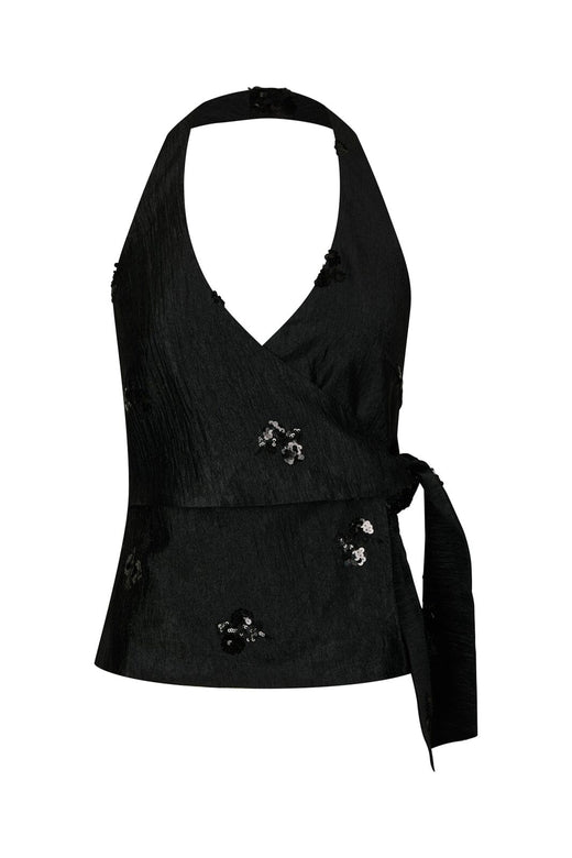 Neo Noir - Harlen Sequins Halterneck Top 170552 - 100 - Black