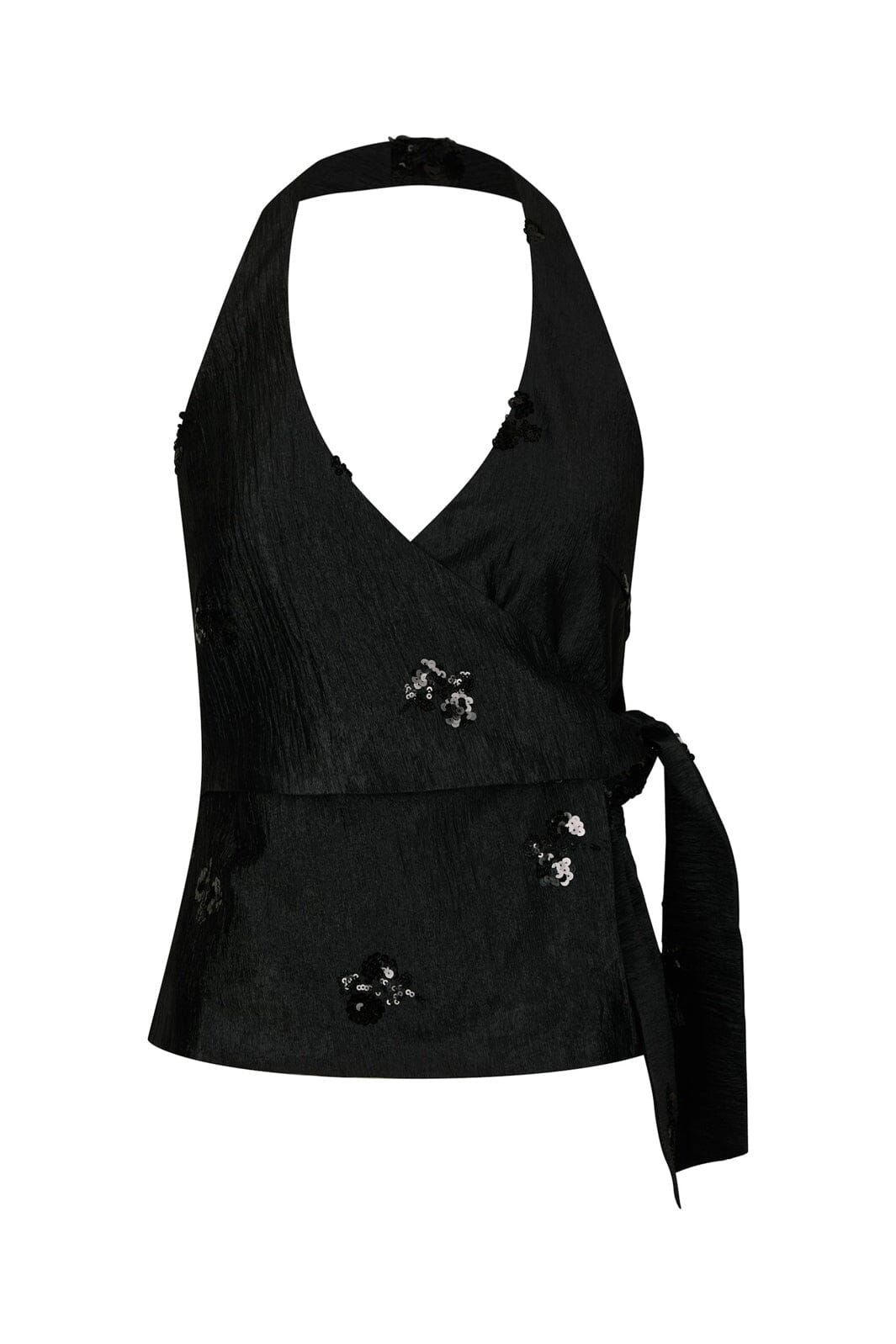 Neo Noir - Harlen Sequins Halterneck Top 170552 - 100 - Black