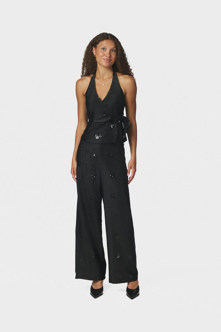 Neo Noir - Harlen Sequins Halterneck Top 170552 - 100 - Black