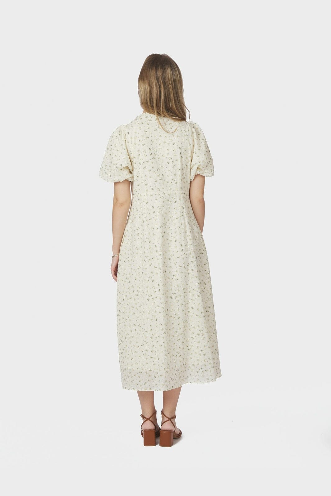 Neo Noir - Illana Small Rose Flower Dress 169259 - 191 - Light Yellow