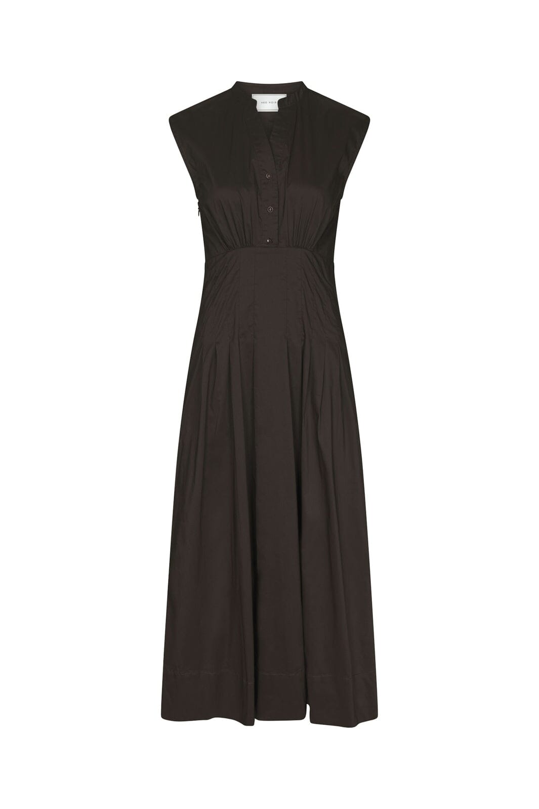 Neo Noir - Irena Poplin Dress 168329 - 584 - Chocolate Brown