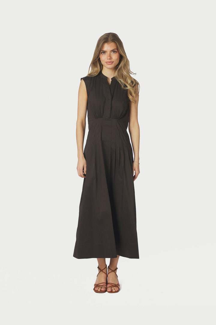 Neo Noir - Irena Poplin Dress 168329 - 584 - Chocolate Brown