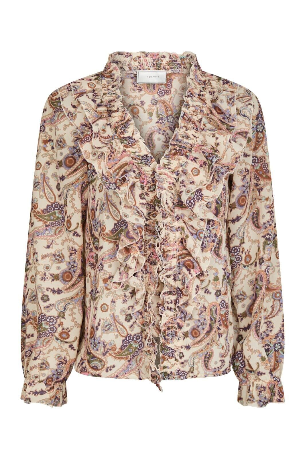 Neo Noir - Ivey Art Paisely Blouse 166688 - 122 - Creme