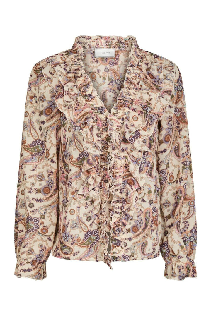 Neo Noir - Ivey Art Paisely Blouse 166688 - 122 - Creme