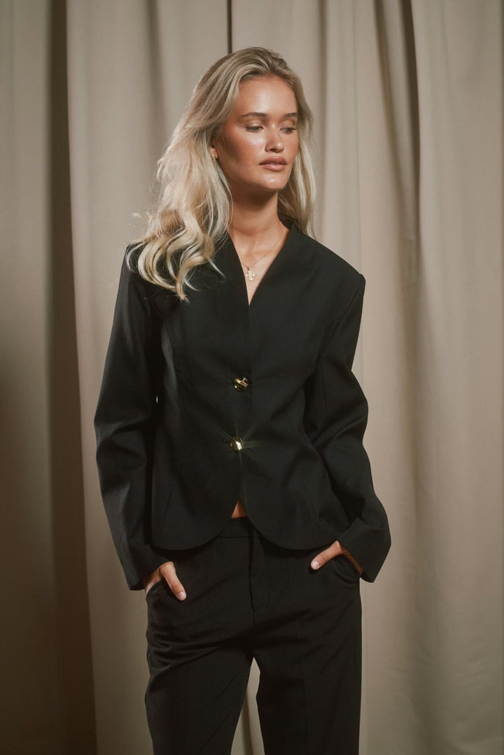 Neo Noir - Jacine Deco Blazer 170065 - 100 - Black Blazere 