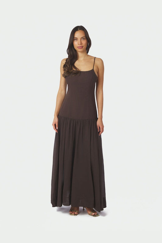 Neo Noir - Jackie S Voile Dress 165731 - 676 - Dark Brown