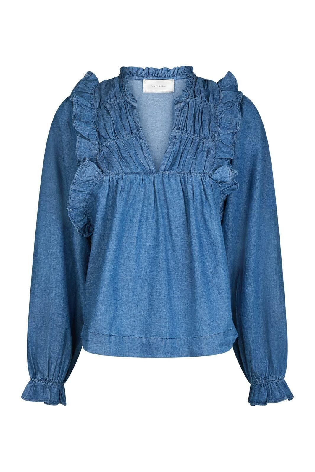 Neo Noir - Janis Denim Blouse 166664 - 140 - Blue