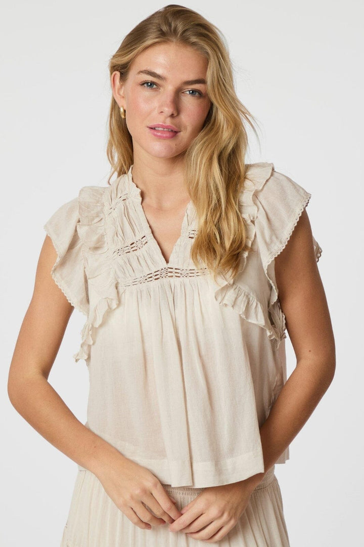 Neo Noir - Jayla S Voile Top 159881 - 124 - Ivory