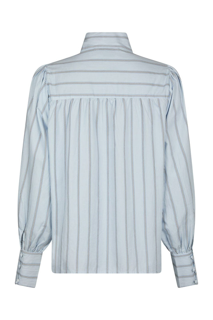 Neo Noir - Jaz Bow Stripe Blouse 166718 - 145 - Light Blue