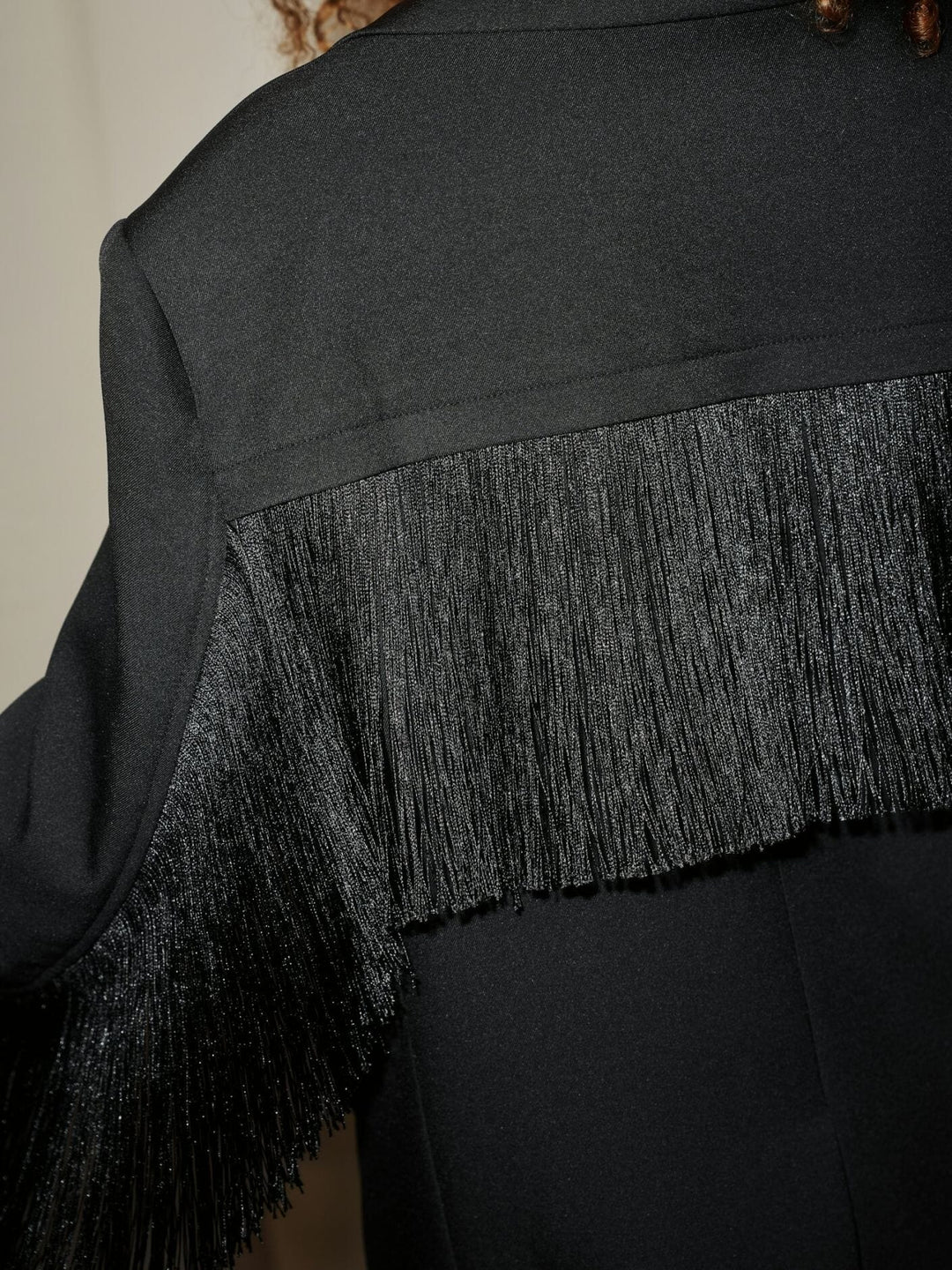 Neo Noir - Jelka Structure Fringe Blazer 168715 - 100 - Black Blazere 