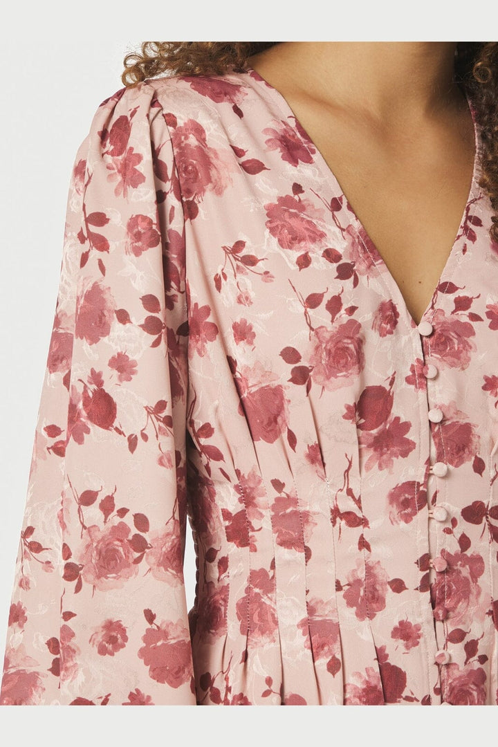 Neo Noir - Jellie Print Dress 167561 - 630 - Dusty Rose