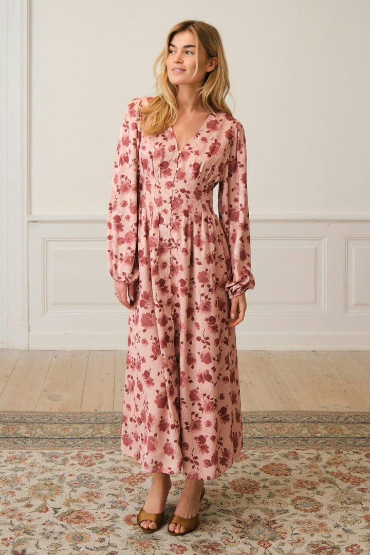 Neo Noir - Jellie Print Dress 167561 - 630 - Dusty Rose