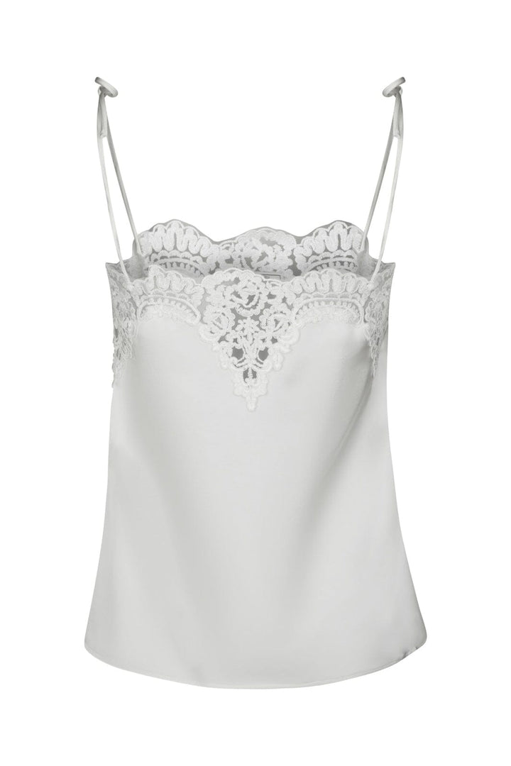 Neo Noir - Kaela Heavy Sateen Lace Top 168290 - 621 - Pearl