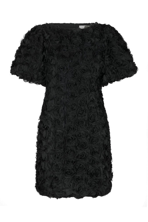 Neo Noir - Kerina Flower Dress 171172 - 100 - Black