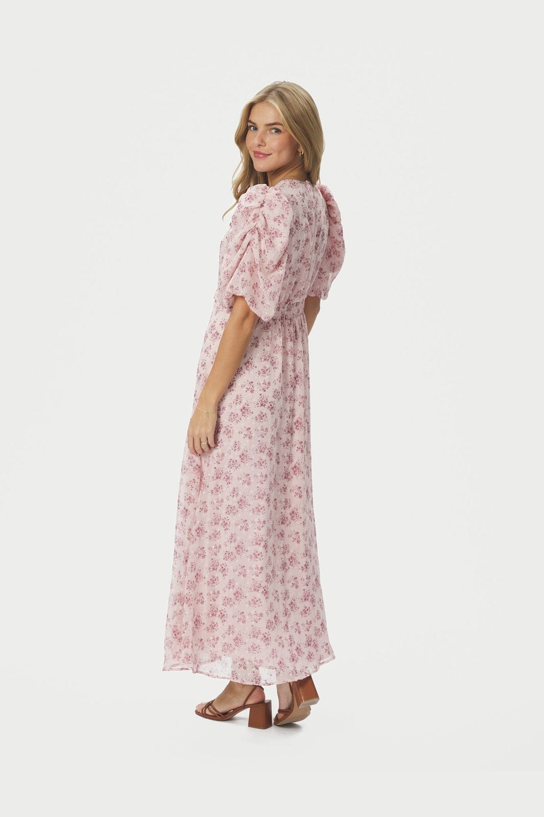 Neo Noir - Kikka Chiffon Flower Dress 167915 - 165 - Rose