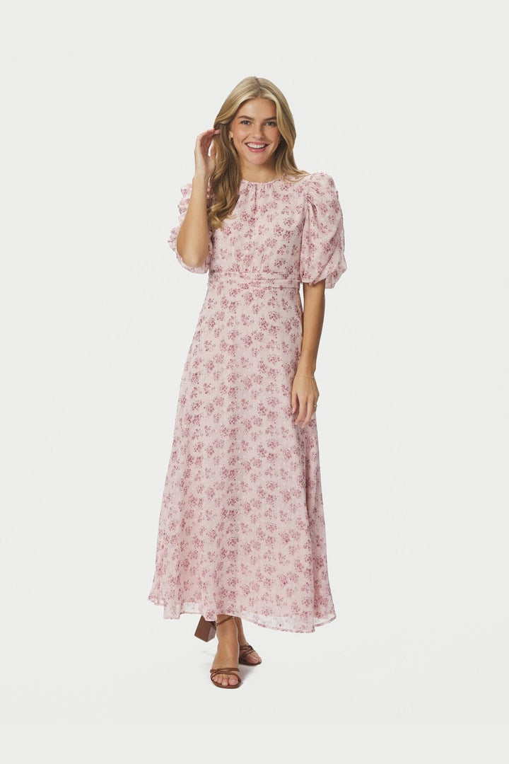Neo Noir - Kikka Chiffon Flower Dress 167915 - 165 - Rose