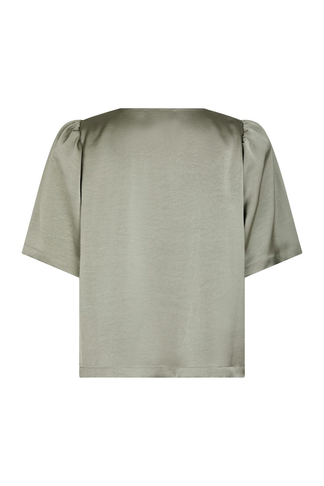 Neo Noir - Largo Heavy Sateen Blouse 160108 - 627 - Smoke Green