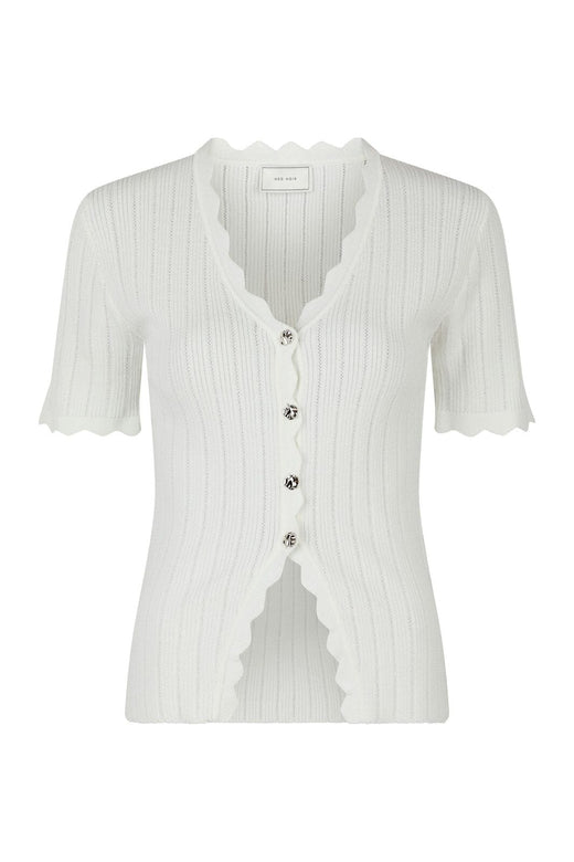 Neo Noir - Larifa Stitch Knit Tee 165311 - 120 - White