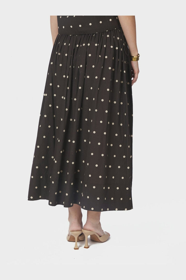 Neo Noir - Lillie Dot Skirt 167645 - 676 - Dark Brown